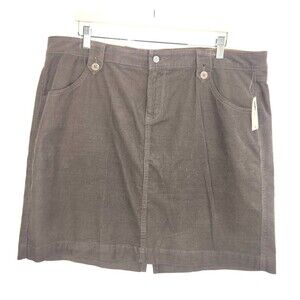 NWT Old Navy Women's Brown Thin Wale Corduroy Skirt Size 16